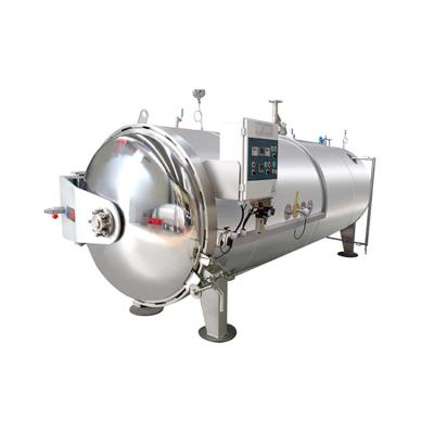 China Factory Direct Sales Automatic Food Autoclave Horizontal Steam Water Jet Retorts For Fish Box for sale