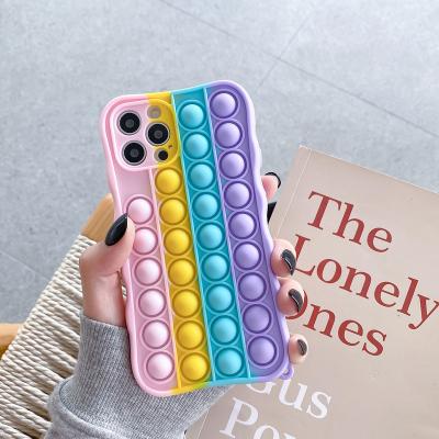 China Shockproof Relive The Effort Busy Person Toys Push Shockproof Bubble Phone Case Phone Case For iPhone 13 Max Pro XR XS 11 12 PRO Case for sale