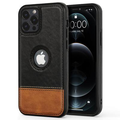 China Shockproof Luxury Business Premium PU Leather Phone Case For iPhone 13 Pro Max Synthetic Crazy Horse Leather Case for sale