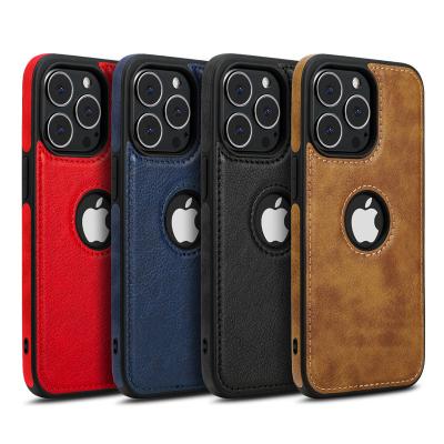 China Factory Direct Premium Shockproof PU Leather Case For iPhone 13 Pro Max Stitching Case Mobile Phone Accessories for sale