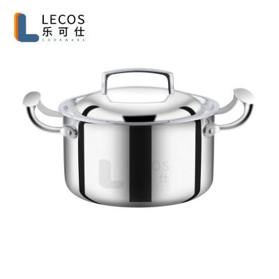 China Octagonal Casserole Oven Clad Steel Cookware Sets Dutch 3ply Sustainable SUS304 Stainless Steel Tri Ply 3 Layers for sale