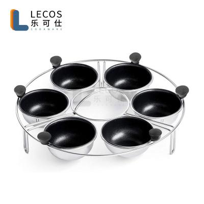 China Viable Egg Poacher Poached Egg Cooker With Ring Standers Stick Stainless Steel Egg Poaching Cup Food Grade No for sale