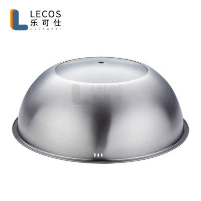 China Sustainable Universal Stainless Steel Pot Cover With Glass for sale