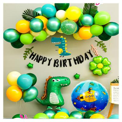 China Birthday Party Dinosaur Themed Gifts for Boys Kids Sage Green Decoration Balloons for Boy Party, Baby Shower Birthday Decor for sale