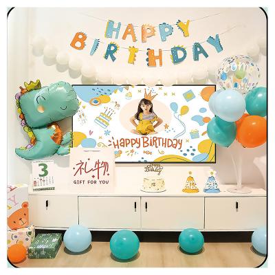 China Birthday Party Factory Supplied Birthday Decoration Balloons And Banner Kit For Home Decor Kids Boys Girls Maca Balloons For Party Decor for sale