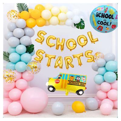 China Toy High Quality Wholesale Best Gift Price Back To School Decoration Balloons Garland Arch Kit With Foil School Start Banner for sale