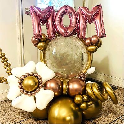 China Party Decoration Best Price Elegant Happy Mothers Day Foil Balloons Set With Big Bobo Ball Balloon for sale