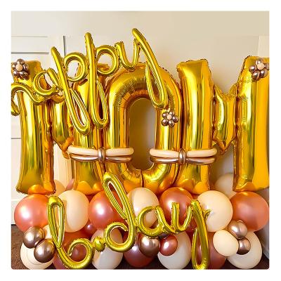 China Celebrate Good Quality Happy Mother's Day Monther's Day Foil Balloons With Big Gold MOM To Foil Balloons For Mothers Day Gift for sale