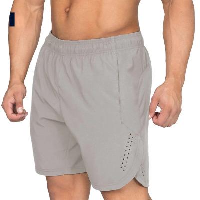 China New Summer Men's Breathable Men's Laser Bodybuilding Fitness Shorts Wholesale Leather Cotton Cotton Running Fitness Shorts Quick-drying Breathable for sale