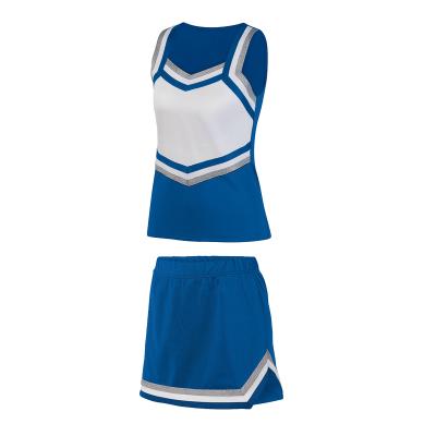 China custom metallic 85%polyester 15% spandex fabric girls cheer uniform for sale