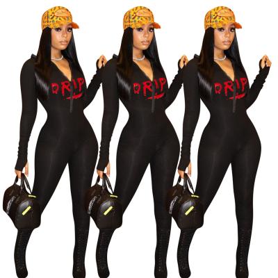 China 2020 Hot Sales Polyester AI219-069 2020 Hot Neon Zipper Mesh Bodycon Leggings Fitness Sports Turtle Neck Women's Long Sleeve Overalls for sale