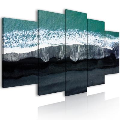 China Drop Shipping Modern Hot Selling Sea Wave Canvas Painting For Living Room Wall Decor Landscape Painting Home Decoration Wall Art for sale