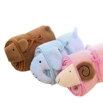 China Cute Gift / Toy Elephant Animal Shape Plush Stuffed Safty Blanket For Baby for sale