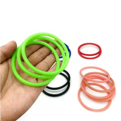 China Waterproof gaskets Green Blue Colored Elastic Non-Toxic Food Grade Silicone Rings for sealing for sale