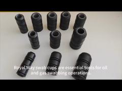 Oil resistant TA type Wire Tubing Rubber Swab Cups for oilfield accept custom size color