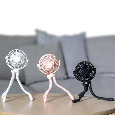 China 2022 New Product Portable Mini Usb Octopus Baby Stroller Rechargeable Tripod Rechargeable Flexible Clip Fan Portable Fan for sale