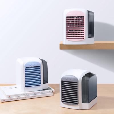 China Usb Air Fan Maid Sales Table Air Water Cooler Desktop Rechargeable Fan A Mini Usb Portable Water Fan With Light for sale