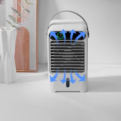 China New Design Hotel USB Portable Mini Air Conditioner Fan Adjustable Tabletop Water Mist Fan With Visible Waterline for sale