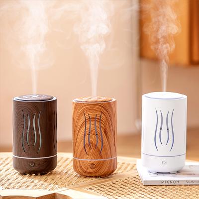 China New Style Household Mini Electric Aroma Oil Diffuser Wooden Diffuser for Essential Oils with 7 Colors for sale