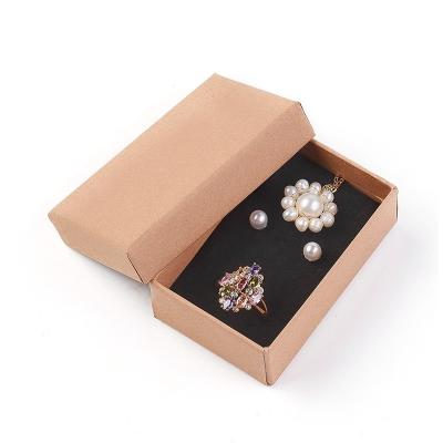 China Recyclable Competitive Price Brown Jewelry Packaging Box Paper Packaging Jewelry Box Paper Bag for sale