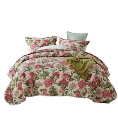 China Anti-pilling Washed Jacquard Cotton Bedspread Quilt Bedspread Set With 2 Pillowcases for sale