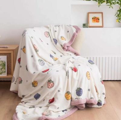 China PORTABLE Sherpa Throw Blanket Super Soft Fleece Blanket for Kids Teens, Young Girls or Adult Minky Blanket with Sherpa Plush Backing for sale