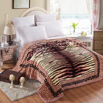 China Wholesale 2Ply PORTABLE Warm Super Soft Polyester Korean Raschel Blanket Embossed Mink Raschel Blankets for sale