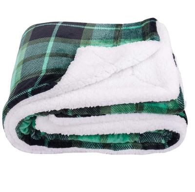 China Fuzzy Super Soft Reversible PORTABLE Fleece and Sherpa Blanket Throw Blanket with Sherpa 50