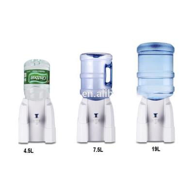 China Plastic Water Bottle Top Rack Desktop Stand Mini Non Electricity Water Dispenser for sale