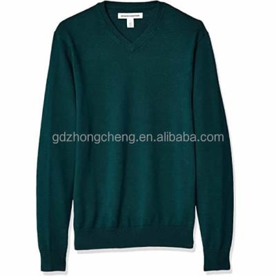 China Anti-Wrinkle Knitted Jumpers Autumn Winter Men's V-Neck Long Sleeve Pullover Quilted Sweater Knitted Jumpers for sale