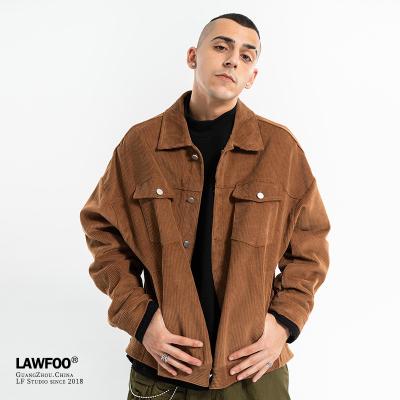 China High Street Coat Lapel Retro Corduroy Jacket Waterproof Shorts Men's Slim Casual Hip Hop Jacket for sale