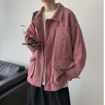 China Fashion Plain Men's Waterproof Casual Fashionable Jacket Coat Corduroy Oversized Coat for sale