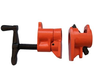 China Heavy Duty 1/2inch Pipe Clamp 1/2 Inch Pipe Clamp Wood Cast Iron Steel Pipe Clamp With Protection Woodworking Tool for sale