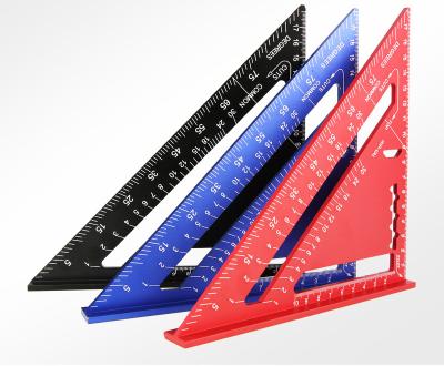 China Woodworking Measuring Tool 7inch Triangular Ruler Square Tool Protractor Woodworking Measuring Tool Carpenter Angle 90 Degree Ruler for sale