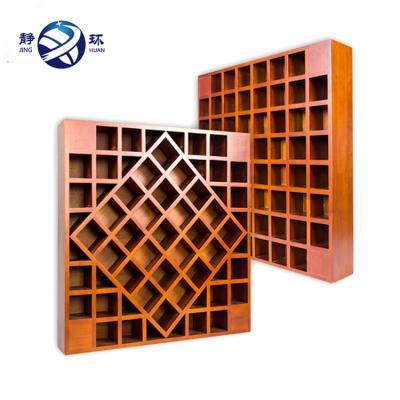 China Industrial Sets 600X600X300 Mm Sound Proof Perforated Wood Panel Material Acoustic Diffuser for sale