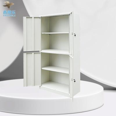 China (Size) Guangdong Factory Adjustable Desk Knock Down 4 Door 2 Section Metal Steel Swing Door Filing Cabinet for sale