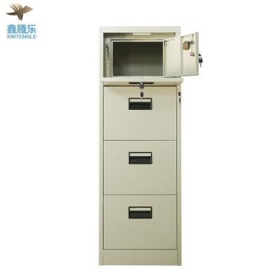 China (Size) 2021 adjustable new factory wholesale 4 layers vertical filing cabinet with security vault for sale