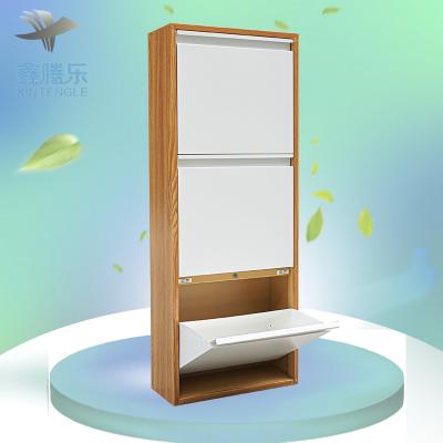 China High Quality Convertible Wall Hanging or Outdoor Hall Entrance Steel Flip Shoe Closed Ultra-thin Cabinet for sale