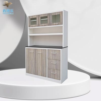 China Foldable Recommend Home Furniture Steel Metal Kitchen Pantry Cabinet Cupboard With Table for sale