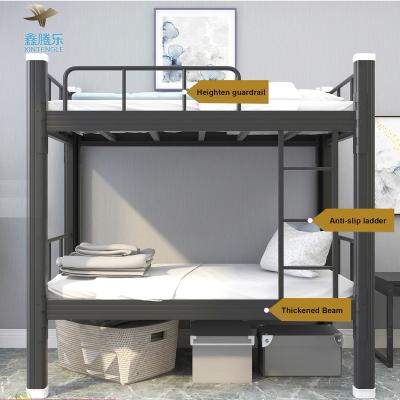 China (Size) Amazon Success School Dorm Furniture Metal Double Bunk Bed Dubai Iron Bunk Bed Adjustable Twin Full Size for sale