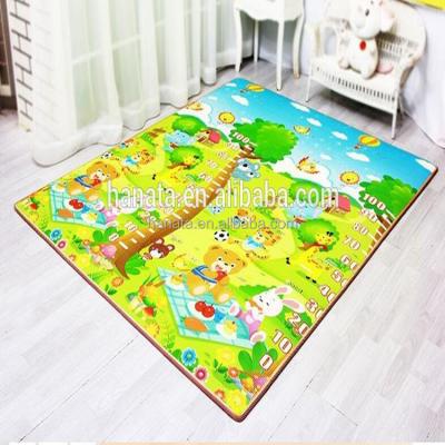 China Waterproof Colorful Eco-friendly Aluminum Film Roll Up Foam PE 3d Coated Sleep Play Mat 5mm for sale