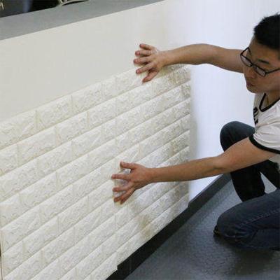 China Full Body Tiles Foam 3d Wallpaper For Home Decoration for sale