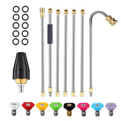 China Stainless Steel Pressure Washer Extension Wands Power Seal Gutter Cleaning Tools, Telescoping Replacement Lance, Window Washer Sprinkler Tips for sale