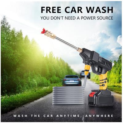 China Cordless Portable Electric Car Washer High Pressure Cleanig Gun with Rechargeable 24V Battery Power Car Wash Foam Gun for sale