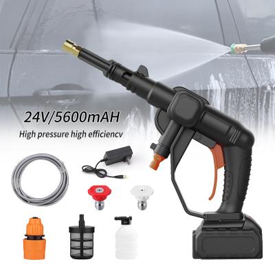 China Cleanig Car 48V Force Coldless Car Li-ion 4000mAh Washing Machines Electric Car Washer Cleaner Gun for sale