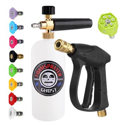 China Pressure Washer Pressure Washer Gun Snow Foam Lance Cannon Foam Blaster, with Pressure Washer Nozzle Tip, Jet Wash Gun 6-in-1 Quick Change Over for sale