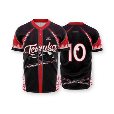 China Polyester Mens Baseball Tank Tops 100% Breathable Sublimation Printed Baseball Shirt Baseball Uniform Tracksuit Fully For League for sale