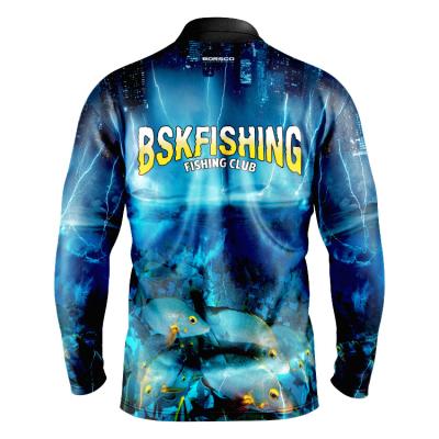 China UPF50 Protection Anti-UV Polyester Long Sleeve Fishing Polo T-Shirt For Sale for sale