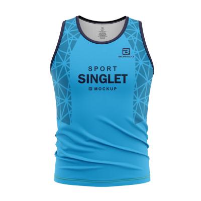 China Manufacturers QUICK DRY athletic men's running clothing singlet for sale for sale