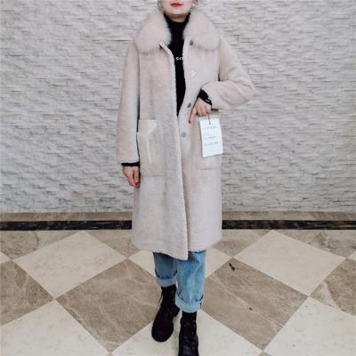 China YIWES Breathable Women Plain Dyed Breathable Long Sleeves Coat Ladies Jacket Wool Coat for sale